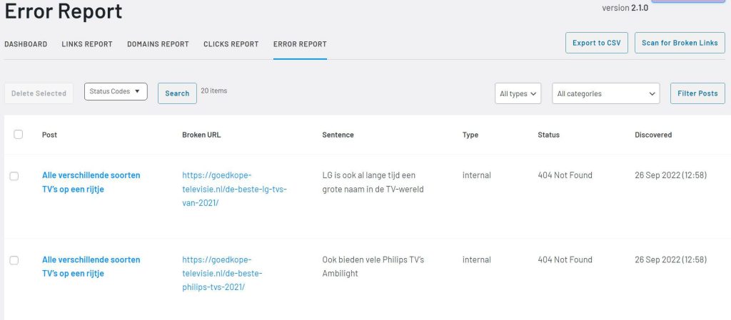 error rapportage gebroken links 1024x449 1