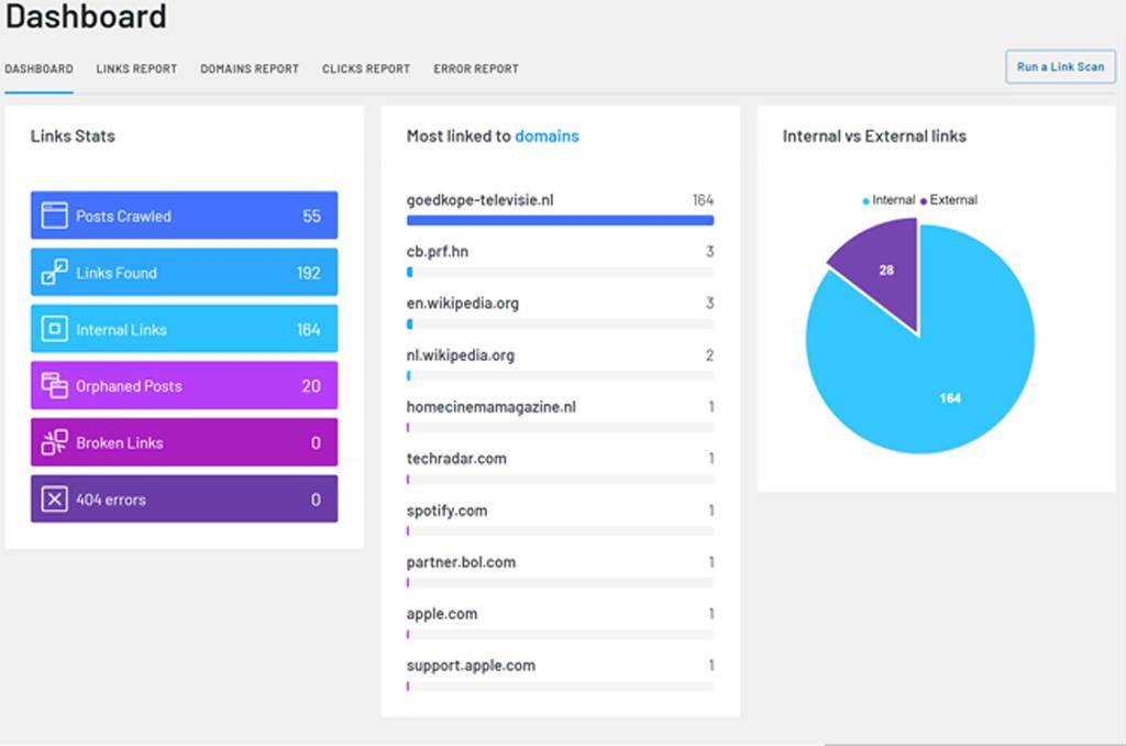 link whisper dashbaord